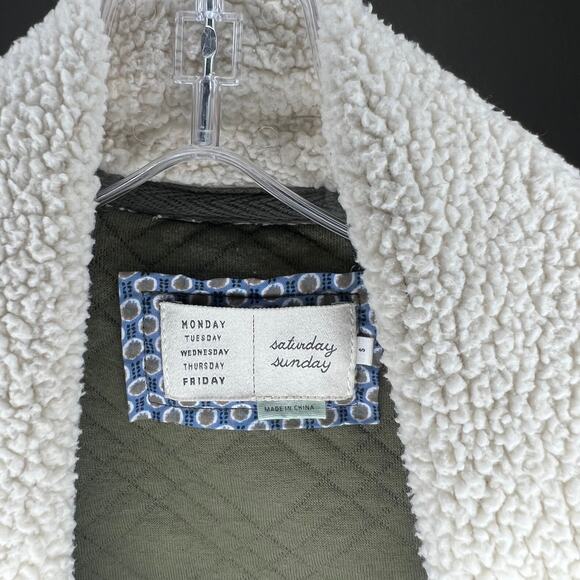 Anthropologie Saturday Sunday Sherpa Vest Size Small - Picture 4 of 6